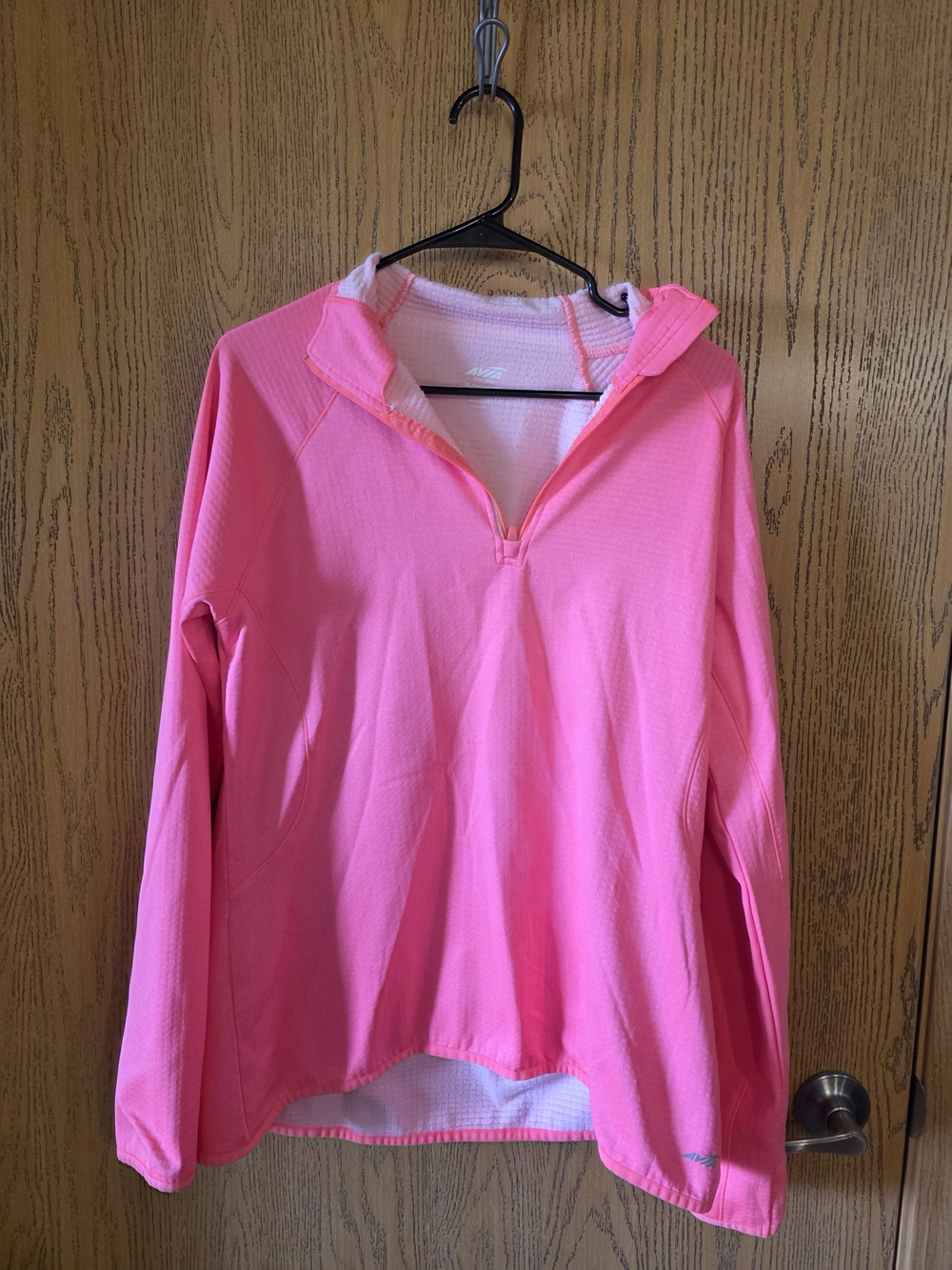 Avia Pink Waffle-Texture Pullover